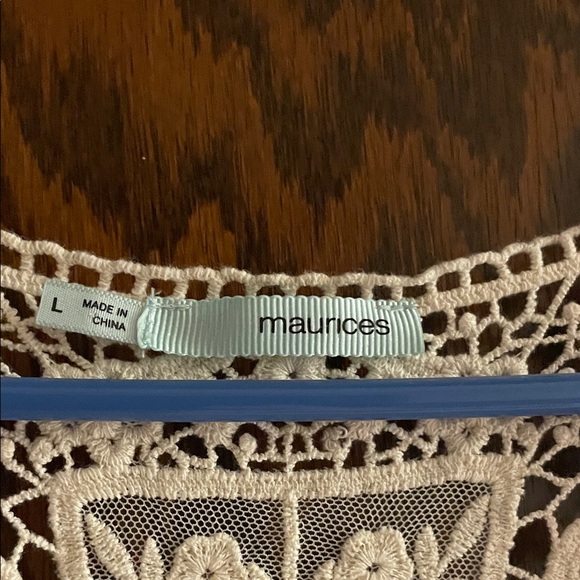 Maurices Beige Lace Crochet Top - Picture 2 of 5